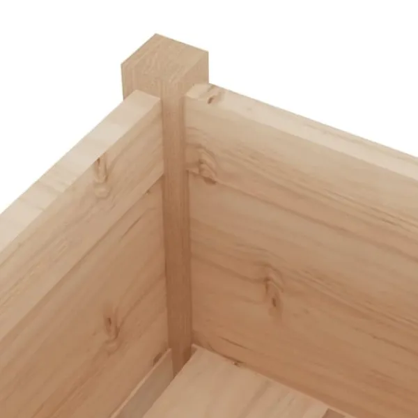 Outlet Plantekasser 2 stk. 70x70x70 cm - Massivt fyrretræ | Farve: Natur | Størrelse: 70x70x70 cm Plantningsbænke