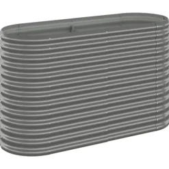 Hot Plantekrukke i galvaniseret stål - Højbed til haven | Størrelse: 114x40x68 cm | Farve: Grå Plantningsbænke