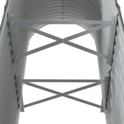 Hot Plantekrukke i galvaniseret stål - Højbed til haven | Størrelse: 114x40x68 cm | Farve: Grå Plantningsbænke