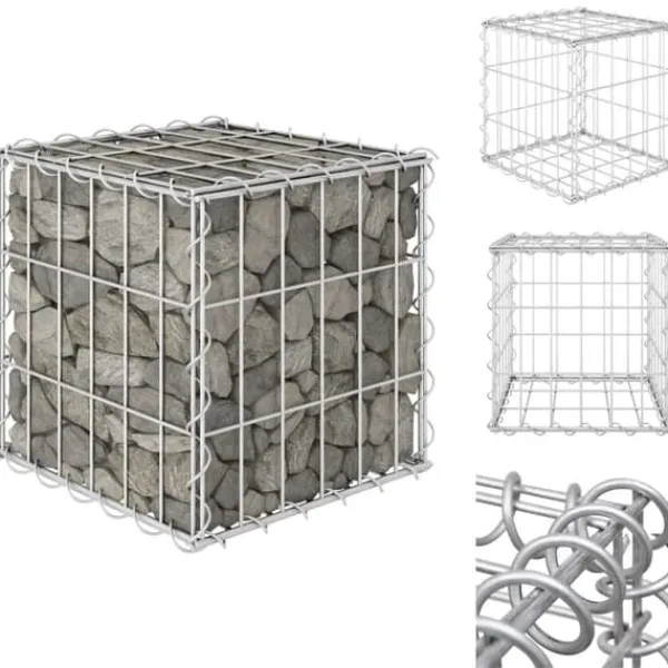 Hot Plantekrukker - Living gabion-højbed 30x30x30 cm kubeformet stål Krukker & Plantebeholdere