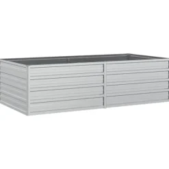 Clearance Plantekrukker - Living højbed 160x80x45 cm galvaniseret stål sølvfarvet Krukker & Plantebeholdere