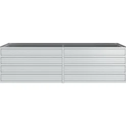 Clearance Plantekrukker - Living højbed 160x80x45 cm galvaniseret stål sølvfarvet Krukker & Plantebeholdere