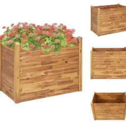Clearance Plantekrukker - Living hævet plantekasse 110x60x84 cm massivt akacietræ Krukker & Plantebeholdere