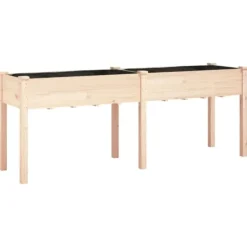 Outlet Plantekrukker - Living plantekasse med foring 203x53x76 cm massivt fyrretræ Krukker & Plantebeholdere