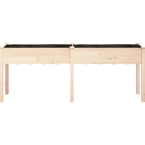 Outlet Plantekrukker - Living plantekasse med foring 203x53x76 cm massivt fyrretræ Krukker & Plantebeholdere