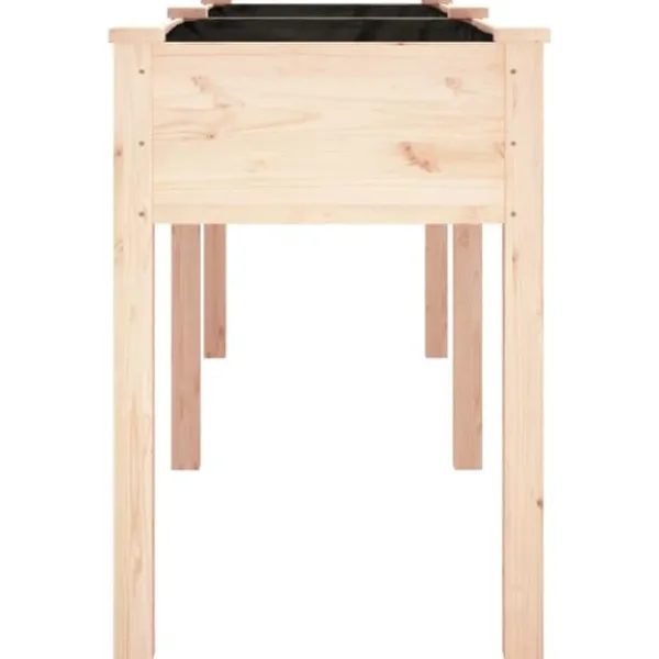 Outlet Plantekrukker - Living plantekasse med foring 203x53x76 cm massivt fyrretræ Krukker & Plantebeholdere