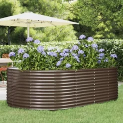 Hot Plantekrukker - Living plantekasse 212x140x68 cm pulverlakeret stål brun Krukker & Plantebeholdere