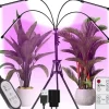 Outlet Plantelampe med Stativ / Plantebelysning - 4 LED-paneler Kit Til Plante- & Urtedyrkning