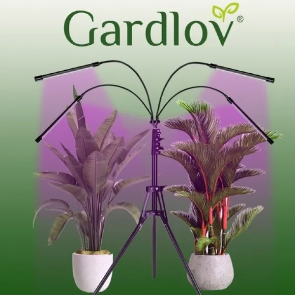 Outlet Plantelampe med Stativ / Plantebelysning - 4 LED-paneler Kit Til Plante- & Urtedyrkning