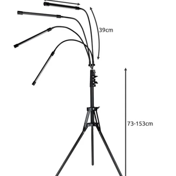 Outlet Plantelampe med Stativ / Plantebelysning - 4 LED-paneler Kit Til Plante- & Urtedyrkning