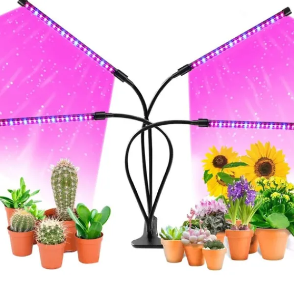 Kit Til Plante- & Urtedyrkning^Plantelampe/plantebelysning med 4 fleksible LED-lysstofrør 1-pack