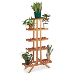 Plantestativer^Planteopsats, 142,5x83x28,5 cm, Brun