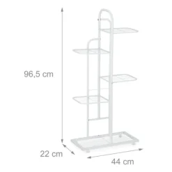Discount Planteopsats, 96,5x44x22 cm, Hvid Plantestativer