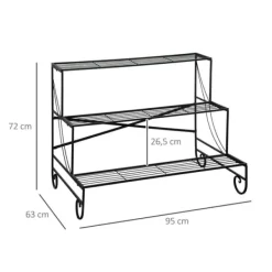 Online Planteopsats, 95x63x72 cm, Sort Plantestativer