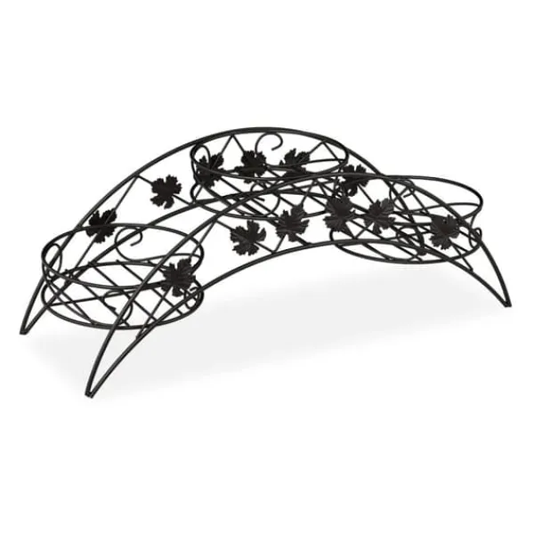 Plantestativer^Planteopsats, 69x70x60 cm, Sort, Metal