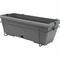 Clearance Planter Garden ID Anthracite Stone effect 50 cm Krukker & Plantebeholdere