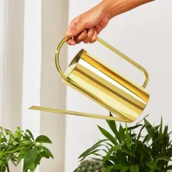 Vanding^Planter Vandkande Lang Tud 1500ml Stor Kapacitet Vandkedel Rustfrit Stål Potte Haveartikler Guld Farve