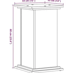 Hot Plantestativ i konstrueret træ - Stabilt og stilrent | Størrelse: 33x33x60 cm | Farve: Hvid Plantestativer
