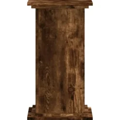 Clearance Plantestativ i konstrueret træ - Tidløst og stabilt design | Farve: Røget egetræ | Størrelse: 33x33x60 cm Plantestativer