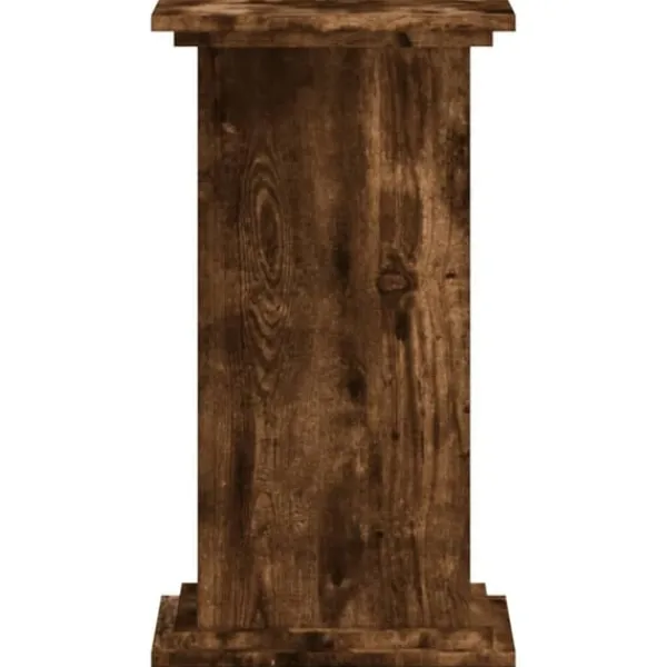 Clearance Plantestativ i konstrueret træ - Tidløst og stabilt design | Farve: Røget egetræ | Størrelse: 33x33x60 cm Plantestativer
