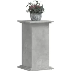 Best Plantestativ i konstrueret træ - Stabil og minimalistisk | Størrelse: 33x33x60 cm | Farve: Betongrå Plantestativer