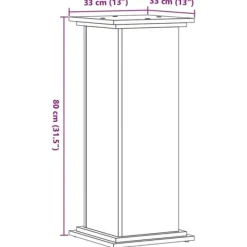 Best Plantestativ i konstrueret træ - Stabilt og stilrent | Størrelse: 33x33x80 cm Plantestativer