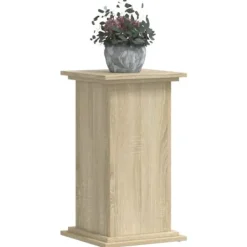Plantestativer^Plantestativ i konstrueret træ - Blomsterstand | Størrelse: 33x33x60 cm | Farve: Sonoma-eg