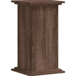 Discount Plantestativ i konstrueret træ - Stabil & tidløst design | Farve: Brun egetræsfarve | Størrelse: 33x33x60 cm Plantestativer