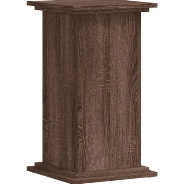 Discount Plantestativ i konstrueret træ - Stabil & tidløst design | Farve: Brun egetræsfarve | Størrelse: 33x33x60 cm Plantestativer