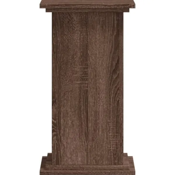 Discount Plantestativ i konstrueret træ - Stabil & tidløst design | Farve: Brun egetræsfarve | Størrelse: 33x33x60 cm Plantestativer