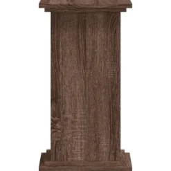 Discount Plantestativ i konstrueret træ - Stabil & tidløst design | Farve: Brun egetræsfarve | Størrelse: 33x33x60 cm Plantestativer