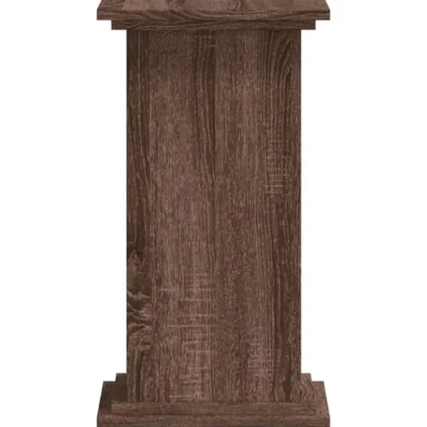 Discount Plantestativ i konstrueret træ - Stabil & tidløst design | Farve: Brun egetræsfarve | Størrelse: 33x33x60 cm Plantestativer