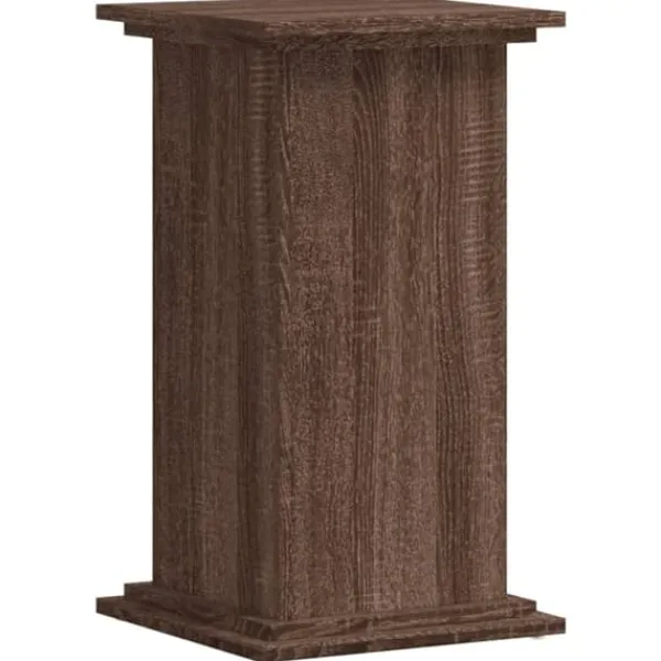 Discount Plantestativ i konstrueret træ - Stabil & tidløst design | Farve: Brun egetræsfarve | Størrelse: 33x33x60 cm Plantestativer
