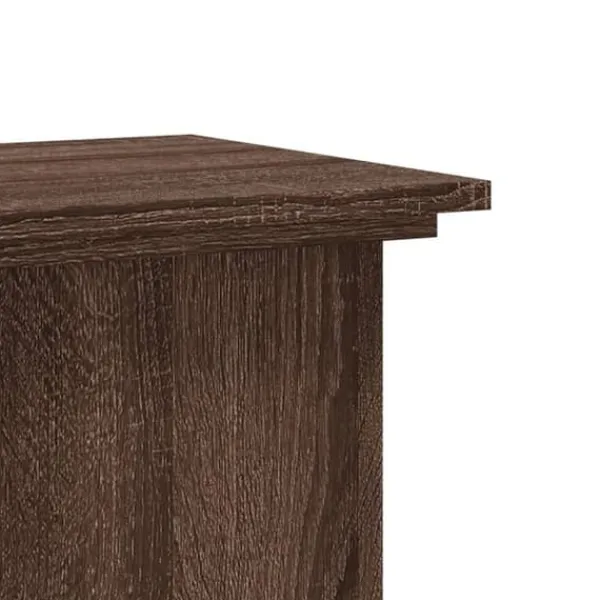 Discount Plantestativ i konstrueret træ - Stabil & tidløst design | Farve: Brun egetræsfarve | Størrelse: 33x33x60 cm Plantestativer