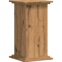 Outlet Plantestativ i konstrueret træ – Stabilt og slidstærkt | Størrelse: 33x33x60 cm | Farve: Egetræslook Plantestativer