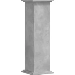 Discount Plantestativ i konstrueret træ - Blomsterstativ | Størrelse: 33x33x100 cm | Farve: Betongrå Plantestativer
