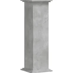 Discount Plantestativ i konstrueret træ - Blomsterstativ | Størrelse: 33x33x100 cm | Farve: Betongrå Plantestativer