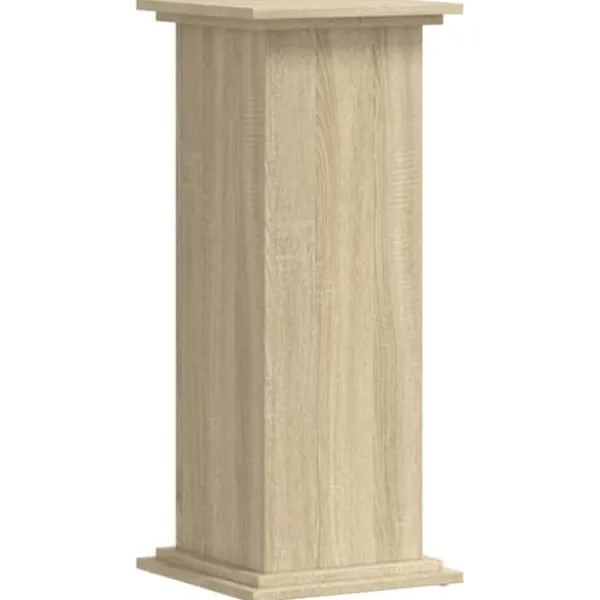 Clearance Plantestativ i konstrueret træ - Tidløst design | Størrelse: 33x33x80 cm | Farve: Sonoma-eg Plantestativer