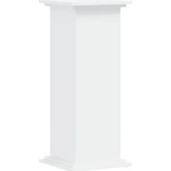 Plantestativer^Plantestativ i konstrueret træ - Minimalistisk design | Størrelse: 33x33x80 cm | Farve: Hvid