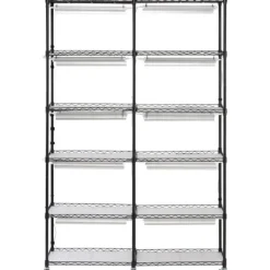 Clearance Plantestativ med vækstlys 6 etager, 200W, 59,1'', indendørs plantehylde, optimal vækst, justerbar lysstyrke. Plantestativer