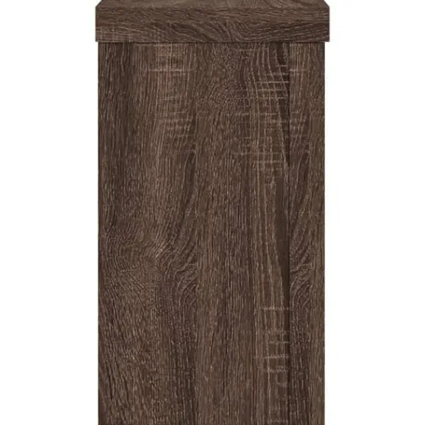 Outlet Plantestativ sæt 2 stk. i konstrueret træ - Slidstærk | Farve: Brun eg | Størrelse: 10x10x18 cm Plantestativer