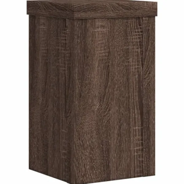 Outlet Plantestativ sæt 2 stk. i konstrueret træ - Slidstærk | Farve: Brun eg | Størrelse: 10x10x18 cm Plantestativer