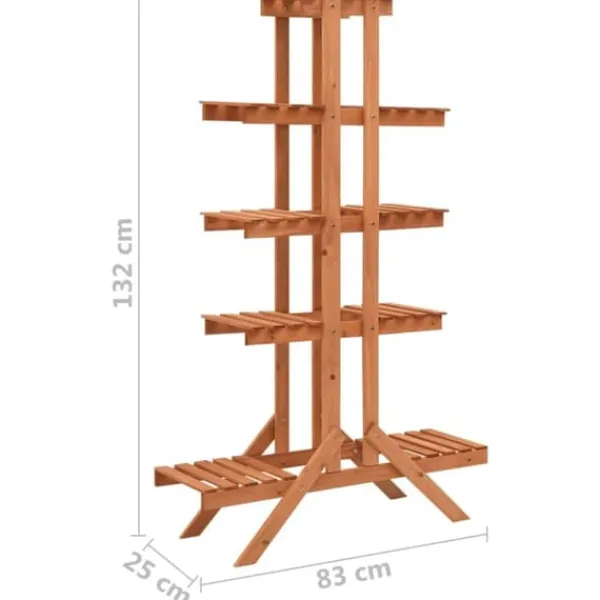 Discount Plantestativ 83x25x132 cm massivt fyrretræ - Plantestativ - Plantestativer - Home & Living Plantestativer