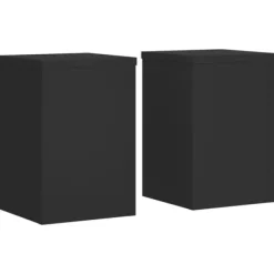 Plantestativer^Plantestativer 2 stk. - Konstrueret træ | Farve: Sort | Størrelse: 20x20x30 cm
