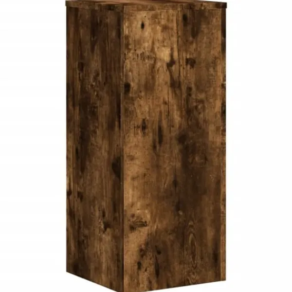Hot Plantestativer 2 stk. - Robust blomsterstativ i konstrueret træ | Størrelse: 30x30x70 cm | Farve: Røget eg Plantestativer