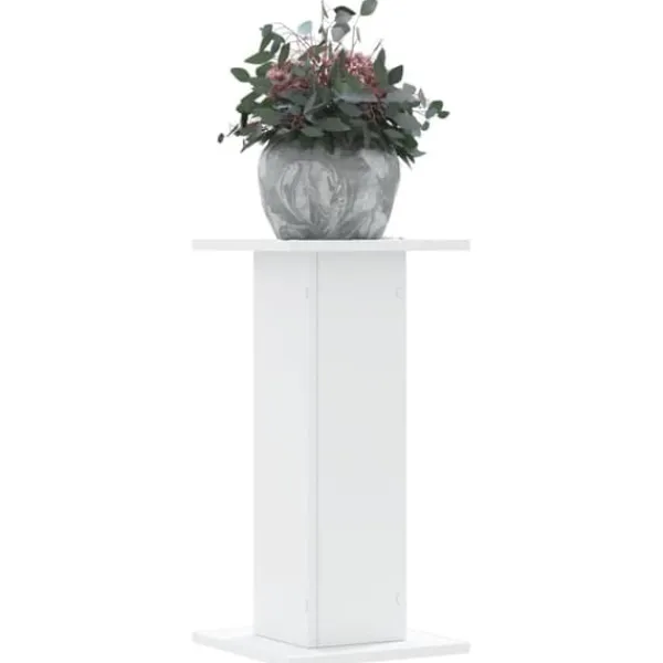 Plantestativer^Plantestativer 2 stk. - Slidstærkt konstrueret træ | Størrelse: 30x30x60 cm | Farve: Hvid