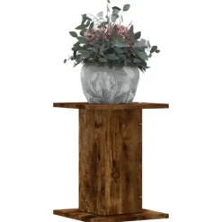 Plantestativer^Plantestativer 2 stk. - Slidstærkt konstrueret træ | Størrelse: 30x30x40 cm | Farve: Røget eg