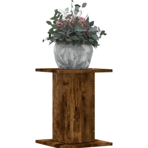 Plantestativer^Plantestativer 2 stk. - Slidstærkt konstrueret træ | Størrelse: 30x30x40 cm | Farve: Røget eg