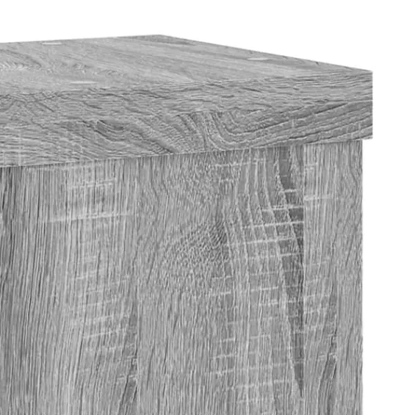 Clearance Plantestativer 2 stk. - Slidstærkt trædesign | Farve: Grå sonoma-eg | Størrelse: 10x10x18 cm Plantestativer
