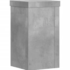 Plantestativer^Plantestativer 2 stk. - Slidstærkt konstrueret træ | Farve: Betongrå | Størrelse: 10x10x18 cm